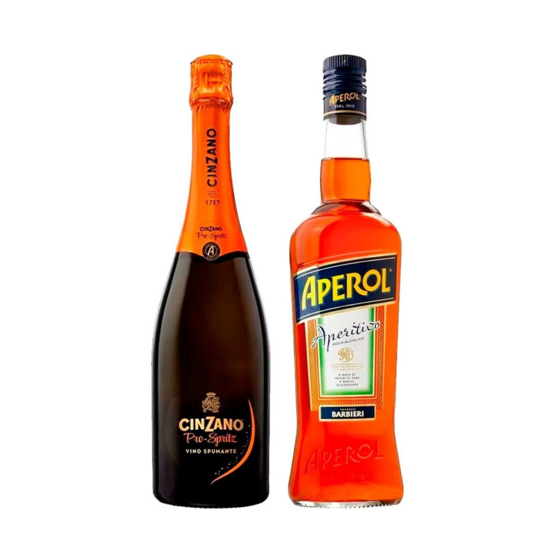 LICOR APEROL BOTELLA 750 ml. <br>+ CINZANO PRO SPRITZ 750 ml.